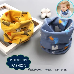 Sciarpa per bambini antivento primavera inverno ragazzi ragazze collo sciarpe calde Foulard silenziatore sciarpa in cotone all'aperto cuffia per le orecchie fazzoletto da collo per neonato 1