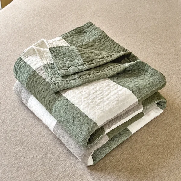 Trapunta in asciugamano di cotone lavato in cotone in stile giapponese, trapunta estiva sottile in garza a tre strati, coperta per pisolino da ufficio, coperta per divano 4