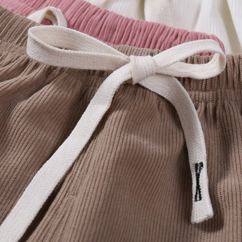 Velluto a coste elastico in vita pantaloni con coulisse autunno ragazzi pantaloni del fumetto ragazze abbigliamento esterno Sport pantaloni Casual abbigliamento per bambini nuovo 3