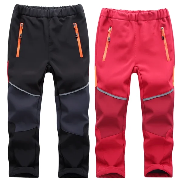 nuova primavera antivento impermeabile per bambini all'aperto pantaloni da sci per bambini ragazzi ragazze pantaloni soft shell caldi adolescenti pantaloni da arrampicata pantaloni della tuta 1