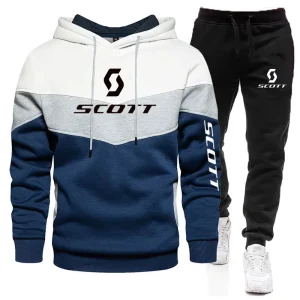 Nuovi set da uomo Autunno Bicicletta pullover Felpa con cappuccio e pantaloni 2 pezzi Tuta casual Maschile Marca Running Jogging Tuta sportiva 1