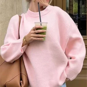 Tossy Pink Maglieria Maglione Pullover per donna Manica lunga Moda Patchwork allentato Carino Y2k Top Maglia femminile Elegante Pullover Nuovo 1