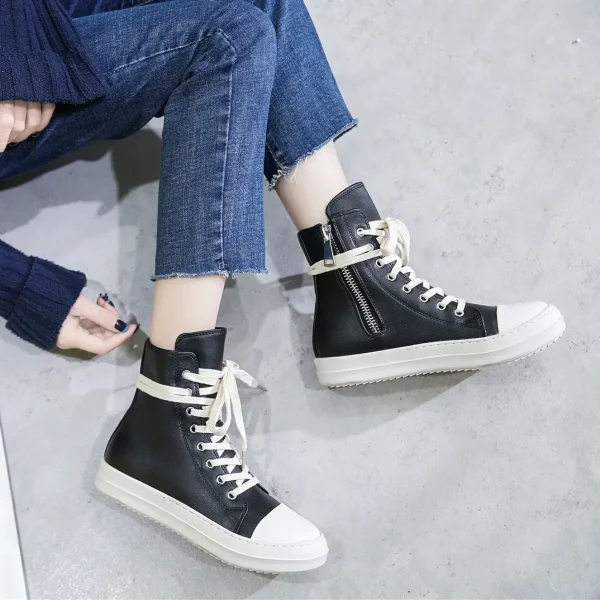 Nuove scarpe in pelle firmate Sneakers da donna Sneakers da uomo Scarpe Street Wear Scarpe casual da uomo Stivali di tela 4