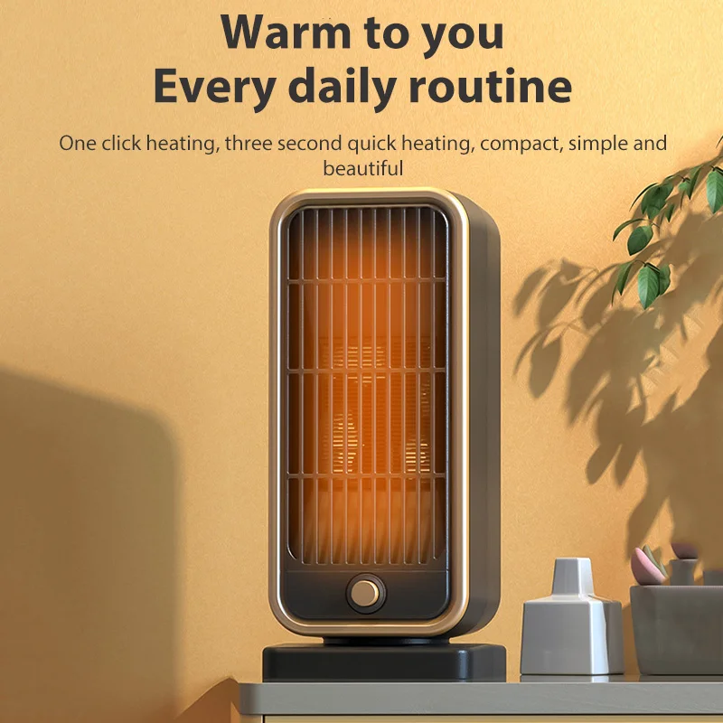 Riscaldatore elettrico portatile da 500 W PTC Ventilatore di aria calda calda Riscaldamento rapido per stufe di riscaldamento della stanza domestica Riscaldatore a ventola a temperatura costante 3