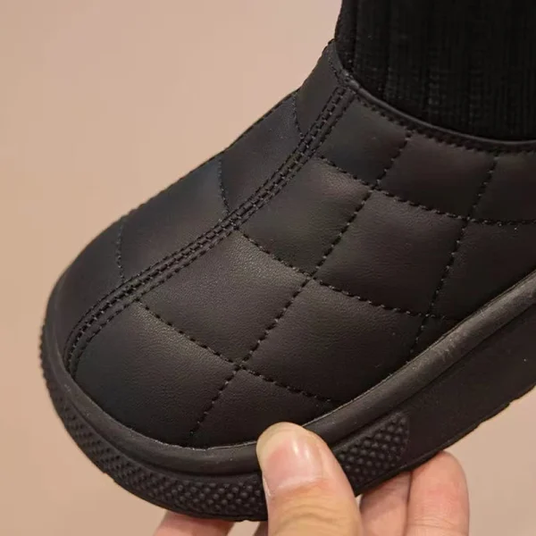 Stivali invernali per bambini scarpe alla caviglia moda invernale stivali da neve per bambini Unisex scarpe da bambino calde in peluche Casual per neonate impermeabili 5