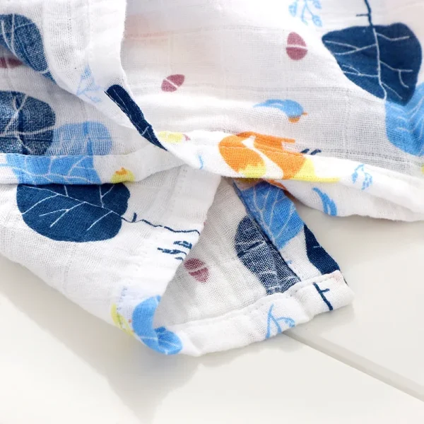 120*120 cm morbida mussola di cotone coperta per bambini coperta di cotone di bambù avvolgere simpatico cartone animato coperte per neonati sacco a pelo avvolgente per neonati 6