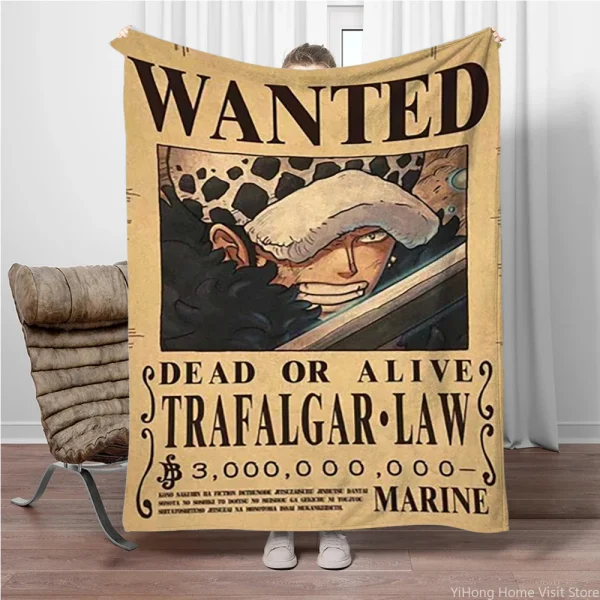 Coperta anime giapponese One Piece per bambini, calda e morbida coperta per divano letto, adatta per regali souvenir di compleanno 4