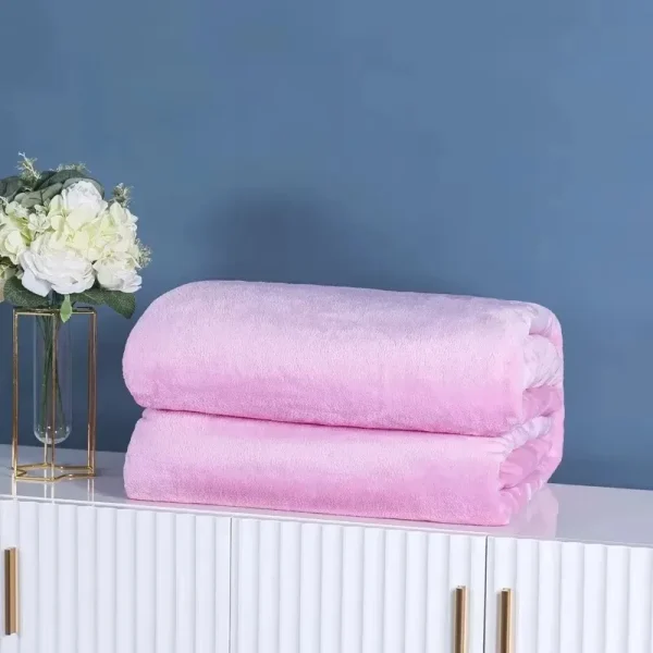 Coperte in flanella tinta unita super morbida calda peluche confortevole leggero scialle al ginocchio coperta trapunte in pile di corallo pisolino da ufficio 5