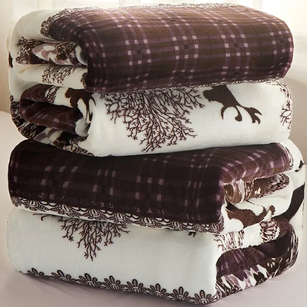 Coperta da tiro per divano coperta invernale King Size Home Warm Plaid Comforter copriletto lenzuolo 5