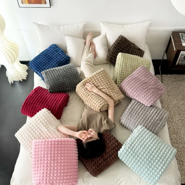 Caldo abbraccio: coperta di flanella a righe in peluche-Super morbida, più spessa per un Comfort accogliente, tocco elegante al tuo spazio abitativo 2