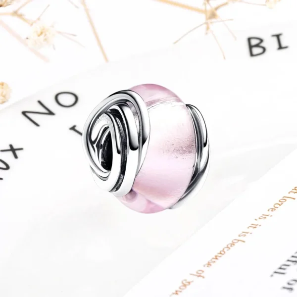 Nuovo rosa rosso dorato nero blu vari stili perline di vetro di Murano adatte per braccialetti in argento 925 originali regali di gioielli da donna fai da te 5