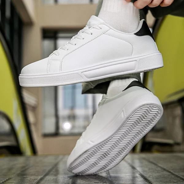 Scarpe da uomo in pelle PU Sneakers Scarpe casual di tendenza Scarpe da ginnastica maschili per il tempo libero Calzature da uomo Scarpe vulcanizzate Scarpe da coppia Scarpe da donna 6