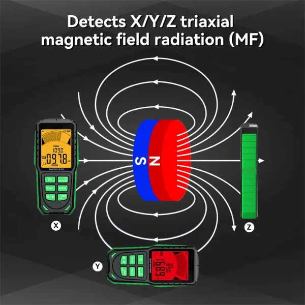 RD637 Rilevatore EMF Misuratore di radiazioni di campo elettromagnetico professionale Tester portatile a radiofrequenza 3