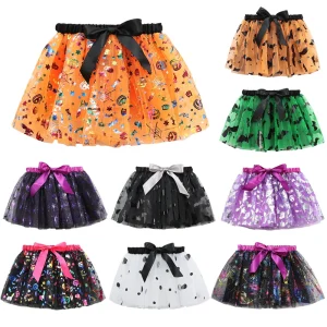 Ragazze Tutu gonna bambini balletto principessa Pettiskirt soffici gonne di Tulle adorabile abito da ballo zucca di Halloween abbigliamento per bambini bambino 1