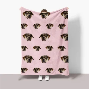 Coperta fotografica personalizzata per animali domestici, coperta personalizzata con testo fotografico, coperte personalizzate per faccia di cane, regali souvenir di compleanno per gli amici 1