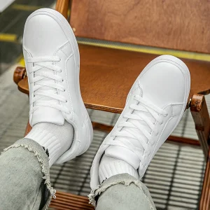 Scarpe da uomo in pelle PU Sneakers Scarpe casual di tendenza Scarpe da ginnastica maschili per il tempo libero Calzature da uomo Scarpe vulcanizzate Scarpe da coppia Scarpe da donna 1