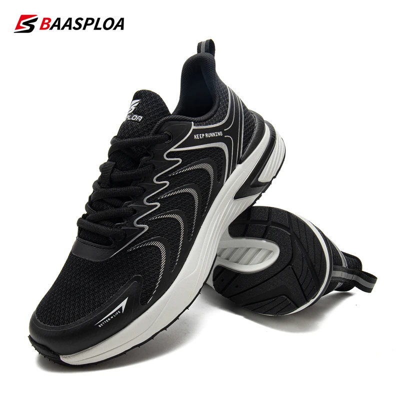 Baasploa Scarpe da corsa da uomo 2025 Casual Scarpe da ginnastica traspiranti in mesh leggero Scarpe sportive da uomo resistenti all'usura antiscivolo per esterni 3