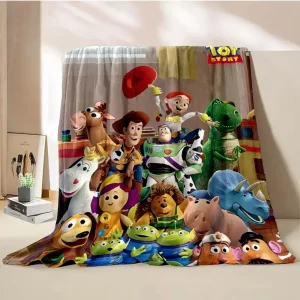 Coperta da cartone animato Toy Story, calda, morbida e soffice, king size, di lusso, per bambini, per adulti, divano letto, coperta da viaggio, regalo 1