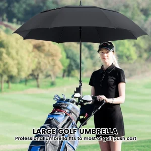 Ombrello da golf Ombrello da golf extra large oversize con doppio baldacchino ventilato antivento impermeabile Ombrello da golf aperto automatico da 62 pollici 1