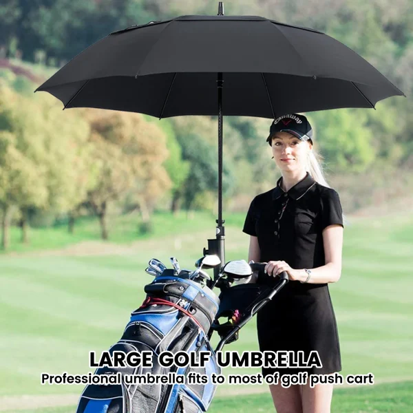 Ombrello da golf Ombrello da golf extra large oversize con doppio baldacchino ventilato antivento impermeabile Ombrello da golf aperto automatico da 62 pollici 1