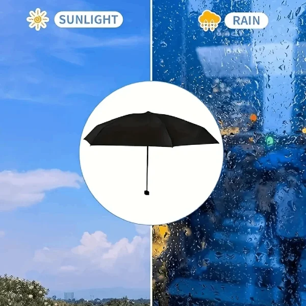 Mini ombrello resistente ai raggi UV ultraleggero portatile da viaggio semplice da 1 pezzo 4