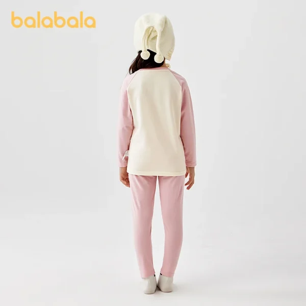 Balabala Set di biancheria intima termica per bambini Intimo per ragazzi e ragazze Autunno Comodo pigiama a strati base per bambini piccoli a grandi 3