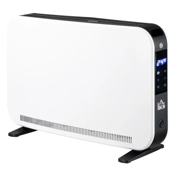 Riscaldatore elettrico HOMCOM 1830-2180W con 3 modalità di riscaldamento bianco 2