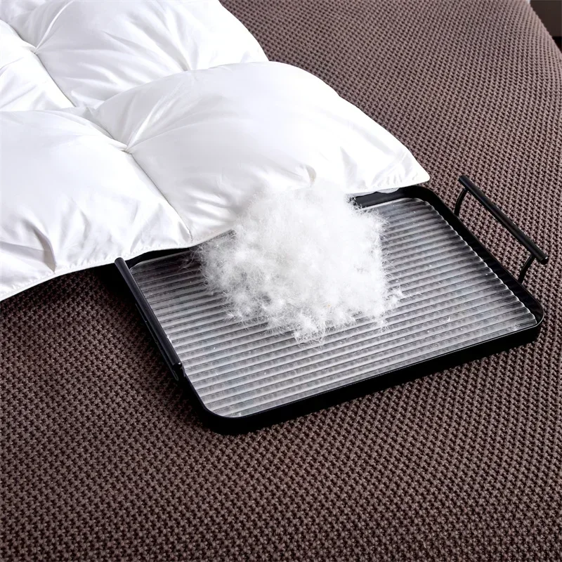 Trapunta invernale in piuma d'oca bianca al 100% di alta qualità Piumino invernale con piume calde Queen King Accogliente e leggero Piumino per pane 3D Pizzico a pieghe 5