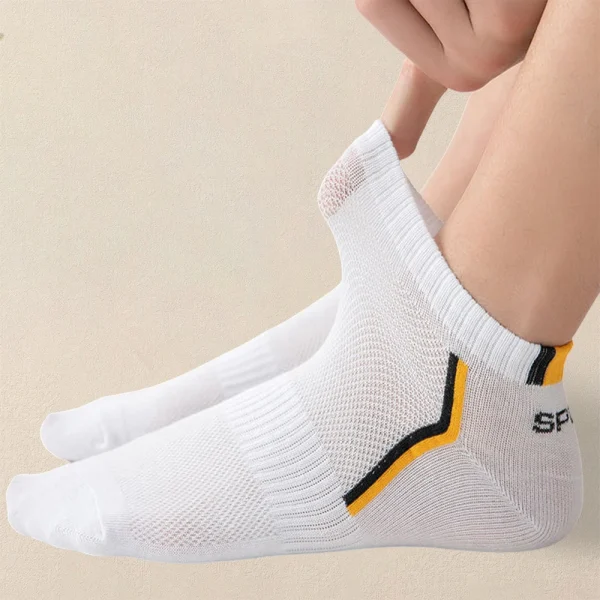 5 paia di calzini estivi da uomo alla moda alla moda semplici versatili calzini alla caviglia da uomo comodi calzini Casual traspiranti leggeri 4
