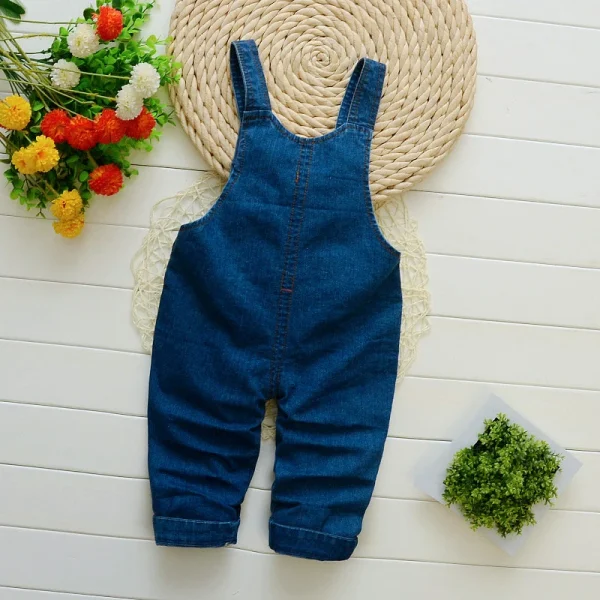 IENENS Salopette per neonata Pantaloni per bambini Salopette in denim Ricamo Pantaloni a farfalla Tuta per neonato 0-4 anni Vestiti 5