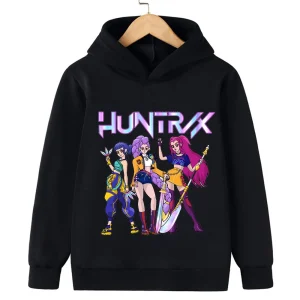 Felpa per bambini Onda coreana Demon Hunter Stampa Moda Casual 2025 Film Girocollo Ragazza Abbigliamento casual 1
