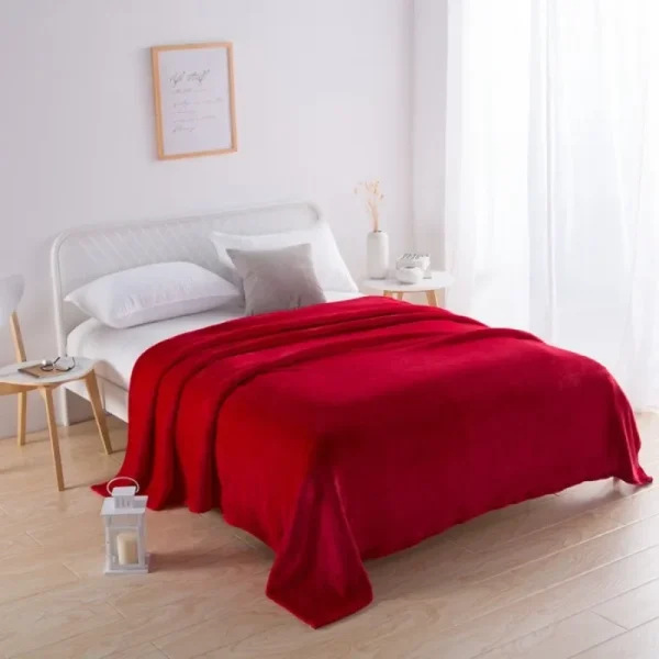 Il pile di visone nero lancia una coperta per divano letto king size super morbida e reversibile 3