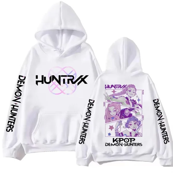 2025 estate Anime K-Pop Demon Hunters Felpa con cappuccio Harajuku Hip Hop Pullover Top Felpa UNISEX Alfabeto abbigliamento sportivo Tendenze della moda 2