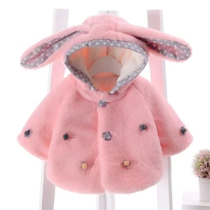 Cappotto scialle maglione con cappuccio nuovo autunno e inverno da ragazza Top maglione invernale in peluche con fiori 3D per bambini 1