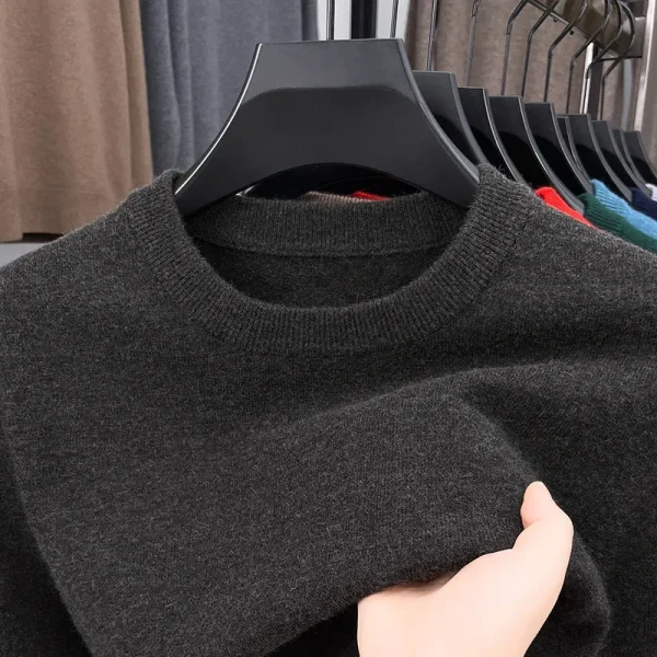 2025 Maglione casual da uomo nuovo girocollo manica lunga maglione lavorato a maglia modello diamante moda top versatile 5