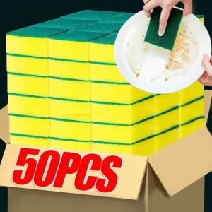 50/1 pz Cucina Spugna per Lavare i Piatti Morbido Assorbente Pulito Strofinare Pentola Ruggine Spugna per Rimozione Kit di Pulizia Della Casa Spazzola Spugna 1