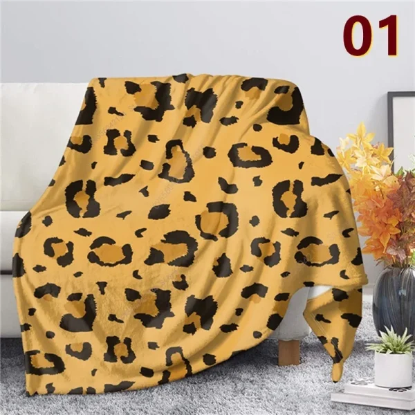 Coperta leopardata vintage in 5 stili, morbida coperta in flanella per divano letto, coperta da viaggio per pisolino per decorazioni domestiche per bambini adulti 2