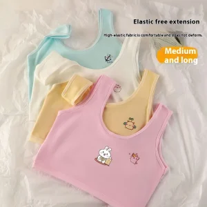 Nuove ragazze Big Boy Canottiera in cotone Studenti delle scuole medie 8-12-16 anni Ragazze Intimo Studente Biancheria intima Reggiseno Canotta 1