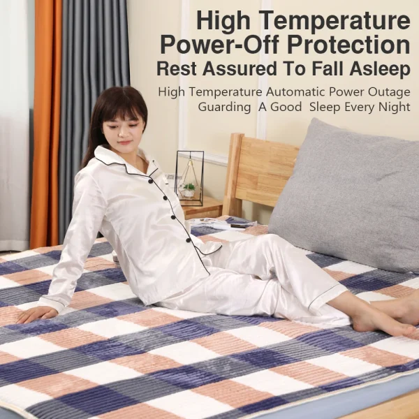 Lenzuolo elettrico riscaldato 220 Coperta riscaldata Lenzuolo elettrico riscaldato Livelli di riscaldamento Coperte riscaldate Sherpa per cuscinetti per soggiorno domestico 4