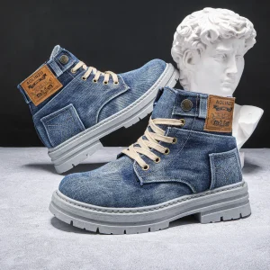 2025 Hot plus size 48 scarpe da uomo nuove scarpe da tavolo alte casual versatili indumenti da lavoro scarpe alla moda per uomo in pelle PU 1