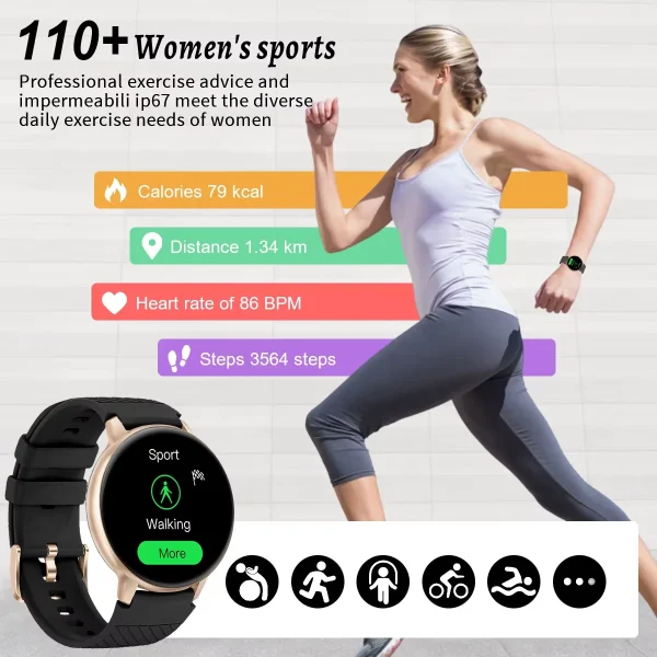 Xiaomi 2025 Smart Watch Donna Chiamata Bluetooth Quadranti personalizzati Orologi Monitor di ossigeno nel sangue Sport Uomo Smartwatch da donna 3
