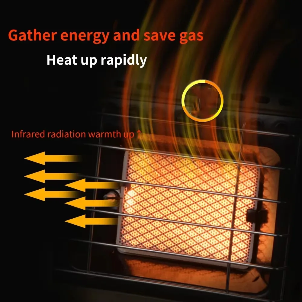 1.5KW Stufa A Gas Portatile Riscaldamento barbecue cottura 2In1 Stufa A Gas Da Campeggio Tenda Riscaldatore Riscaldatore Propano Per La Casa Tenda Esterna Picnic 3