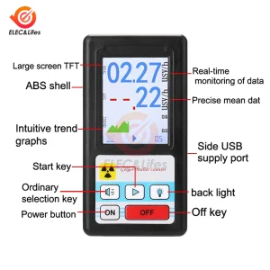 BR-6 Geiger counter Nuclear radiation detector Personal dosemeter X-ray detector Beta Gamma Radioactive tester LCD Marble instrument 1