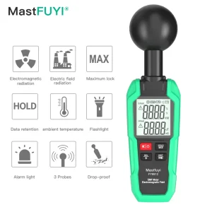 MASTFUYI FY8812 Misuratore EMF Tester professionale per rilevatore di radiazioni elettromagnetiche Misuratore EMF RF elettrico magnetico ad alta frequenza 1