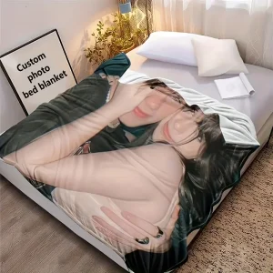 1PC Coperta personalizzata personalizzata Foto personale Coperta da letto in flanella Compleanno Matrimonio Coppia Coperta regalo per le vacanze di San Valentino 1