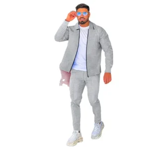 Set colletto a maniche lunghe Waffle da uomo autunnale 1