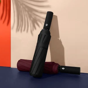 Ombrello pieghevole automatico antivento Donna Uomo Twelv Bone Car Ombrelli da lavoro di lusso di grandi dimensioni Uomo Pioggia Donna Regalo Ombrellone 1
