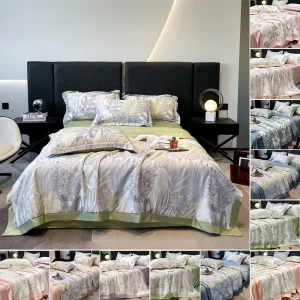 1pc/4pcs Fibra Trapunte Set di biancheria da letto Raffreddamento Letto matrimoniale Trapunte Stampa digitale Letto Piumini Trapunta per la casa Trapunta estiva Coperte 1