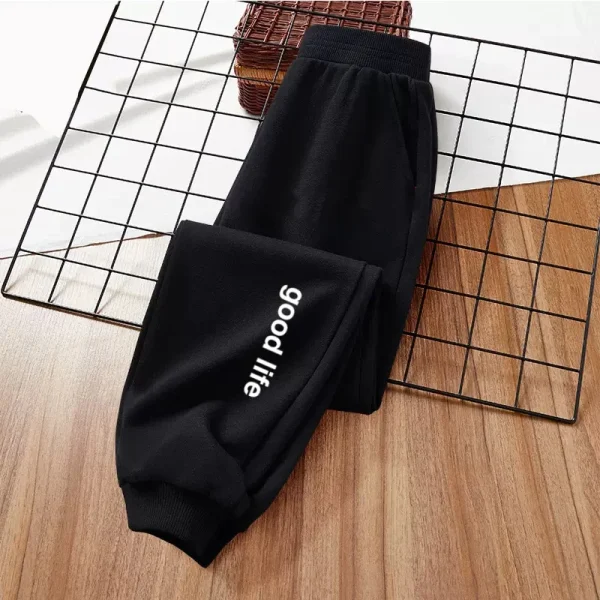 2024 Pantaloni moda per bambini Pantaloni lunghi in cotone autunnale Ragazzi Ragazza Marchio di abbigliamento Pantaloni sportivi da esterno per la scuola 4