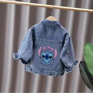 Punto giacche di jeans per bambini cappotto 2025 primavera autunno moda ragazzi ragazze cartone animato Jean tuta sportiva bambini giacca casual costume 2-10 anni 1